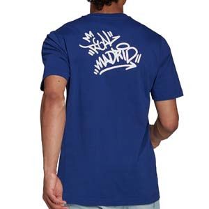 Camiseta adidas Real Madrid Street - Camiseta de manga corta de algodón adidas del Real Madrid CF - azul marino