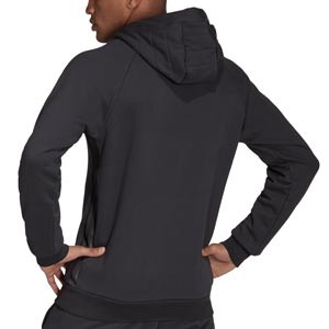 Sudadera adidas Real Madrid Hoodie - Sudadera de algodón con capucha de paseo adidas del Real Madrid CF - gris oscura