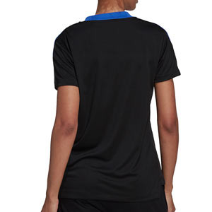Camiseta adidas Real Madrid mujer entrenamiento - Camiseta manga corta entrenamiento mujer adidas Real Madrid CF - negra - completa trasera