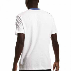 Camiseta algodón adidas Real Madrid entrenamiento - Camiseta manga corta de algodón entrenamiento para entrenadores adidas Real Madrid CF - blanca - completa trasera