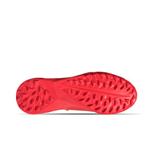 adidas Predator EDGE.3 TF J - Zapatillas de fútbol multitaco con tobillera infantiles adidas suela turf - rojas anaranjadas