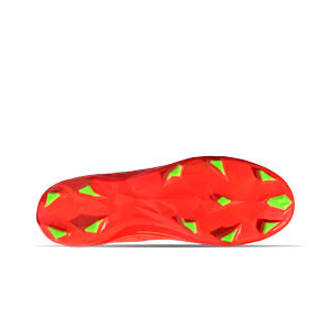adidas Predator EDGE.3 LL FG - Botas de fútbol con tobillera sin cordones adidas FG para césped natural o artificial de última generación - rojas anaranjadas