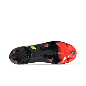 adidas Predator EDGE+ FG - Botas de fútbol con tobillera sin cordones adidas FG para césped natural o artificial de última generación - negras