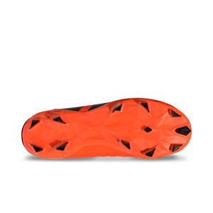 adidas Predator Accuracy.3 LL FG J - Botas de fútbol con tobillera sin cordones infantiles adidas FG para césped natural o artificial de última generación - naranjas y negras