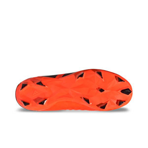 adidas Predator Accuracy.3 FG J - Botas de fútbol con tobillera infantiles adidas FG para césped natural o artificial de última generación - naranjas y negras