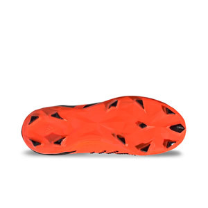 adidas Predator Accuracy.1 FG J - Botas de fútbol con tobillera infantiles adidas FG para césped natural o artificial de última generación - naranja, negras