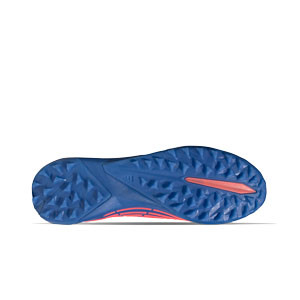 adidas Predator EDGE.1 TF - Zapatillas de fútbol multitaco con tobillera sin cordones adidas suela turf - azul, naranja 