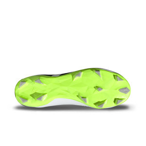 adidas Predator Accuracy.3 LL FG - Botas de fútbol con tobillera sin cordones adidas FG para césped natural o artificial de última generación - blancas, amarillas flúor
