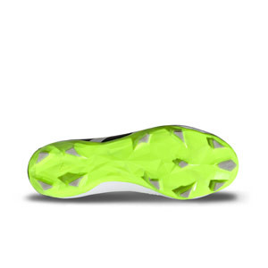 adidas Predator Accuracy.3 FG - Botas de fútbol con tobillera adidas FG para césped natural o artificial de última generación - blancas, amarillas flúor