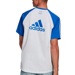 Camiseta adidas Juventus TeamGeist - Camiseta de algodón adidas de la Juventus - blanca, azul