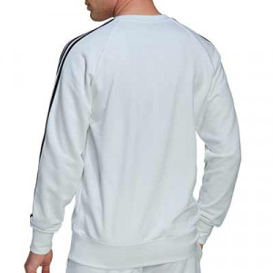 Sudadera adidas Real Madrid - Sudadera de algodón para jugadores adidas del Real Madrid CF - blanca