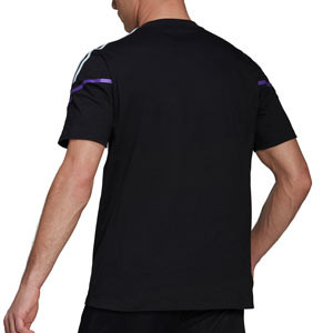 Camiseta algodón adidas Real Madrid entrenamiento staff - Camiseta de algodón de entrenamiento para técnicos adidas del Real Madrid CF - negra