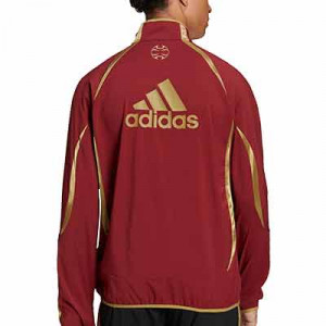 Chaqueta adidas Arsenal TeamGeist Woven - Chaqueta de chándal adidas del Arsenal - granate, dorada