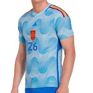 Camiseta adidas 2a España Pedri 2022 2023 authentic - Camiseta segunda equipación auténtica de Pedri adidas selección española 2022 2023 - azul