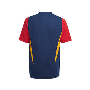 Camiseta adidas España niño entrenamiento - Camiseta infantil de entrenamiento adidas de la selección española - azul marino, roja