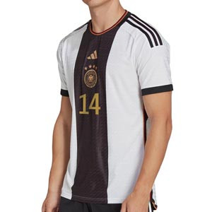 Camiseta adidas Alemania Musiala 2022 2023 authentic - Camiseta auténtica primera equipación adidas de la selección alemana de Jamal Musiala 2022 2023 - blanca, negra