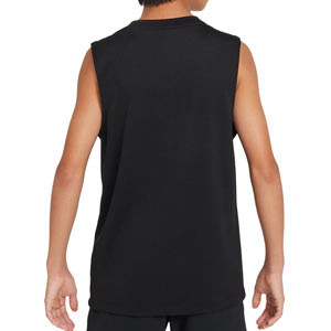 Camiseta sin mangas Nike niño Dri-Fit HBR - Camiseta sin mangas para entrenamiento de fútbol Nike - negra