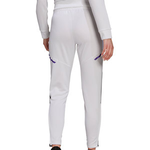 Pantalón adidas Real Madrid mujer entrenamiento - Pantalón largo entrenamiento de mujer para jugadoras adidas del Real Madrid CF - blanco