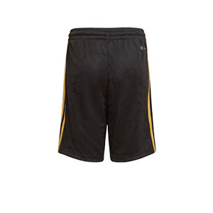 Short adidas Salah niño - Pantalón corto infantil de entrenamiento de fútbol adidas de Mohamed Salah - negro, dorado