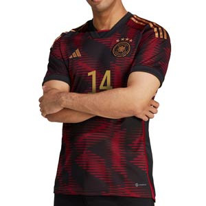 Camiseta adidas 2a Alemania Musiala 2022 2023 - Camiseta segunda equipación adidas de la selección alemana de Jamal Musiala 2022 2023 - blanca, negra