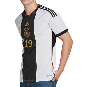 Camiseta adidas Alemania Sané 2022 2023 - Camiseta primera equipación adidas de la selección alemana de Leroy Sané2022 2023 - blanca, negra