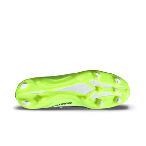 adidas X Crazyfast.3 FG - Botas de fútbol adidas FG para césped natural o artificial de última generación - blancas, amarillas flúor