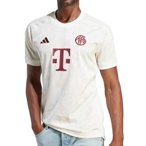 Camiseta adidas 3a Bayern Musiala 2023 2024 - Camiseta tercera equipación adidas del Bayern de Múnich de Jamal Musiala 2023 2024 - blanca