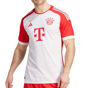 Camiseta adidas Bayern Musiala 2023 2024 authentic - Camiseta primera equipación auténtica adidas del Bayern de Múnich de Jamal Musiala 2023 2024 - blanca, roja