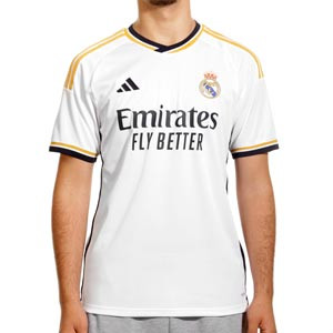 Camiseta adidas Real Madrid Camavinga 2023 2024 - Camiseta primera equipación adidas de Eduardo Camavinga del Real Madrid CF 2023 2024 - blanca
