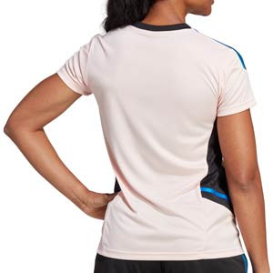 Camiseta adidas United entrenamiento mujer - Camiseta de entrenamiento para mujer adidas del Manchester United FC - rosa pastel