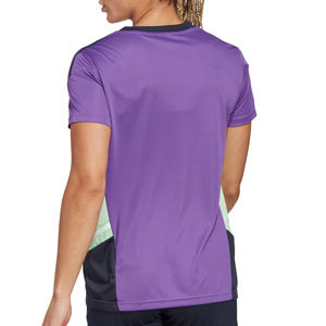 Camiseta adidas Real Madrid entrenamiento mujer - Camiseta de entrenamiento para mujer adidas del Real Madrid CF - púrpura
