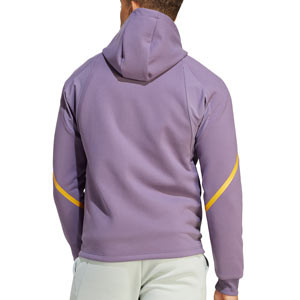 Chaqueta adidas Real Madrid Designed 4 Game Day - Chaqueta con capucha adidas del Real Madrid himno - púrpura