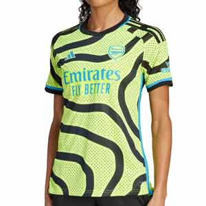 Camiseta adidas 2a Arsenal Saka mujer 2023 2024 - Camiseta segunda equipación mujer adidas del Arsenal de Bukayo Saka 2023 2024 - amarilla