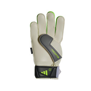 adidas Predator Match FingerSave J - Guantes de portero infantiles con protecciones adidas corte positivo - blancos, amarillos flúor