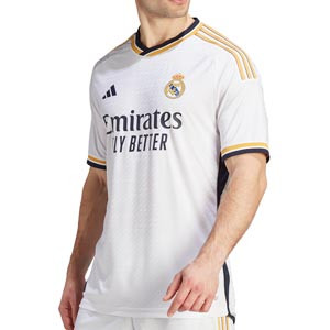 Camiseta adidas Real Madrid Tchouaméni 2023 2024 authentic - Camiseta primera equipación auténtica Tchouameni adidas Real Madrid CF 2023 2024 - blanca