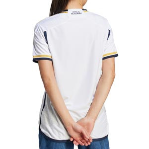 Camiseta adidas Real Madrid mujer 2023 2024 authentic - Camiseta primera equipación adidas para mujer auténtica Real Madrid CF 2023 2024 - blanca