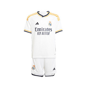 Camisetas adidas Real Madrid Valverde niño 2023 2024 - Camiseta primera equipación infantil adidas del Real Madrid de Valverde 2023 2024 - blanca