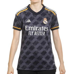Camiseta adidas 2a Real Madrid Bellingham mujer 2023 2024 - Camiseta de mujer de la segunda equipación adidas deVinicius Jr del Real Madrid CF 2023 2024 - negra