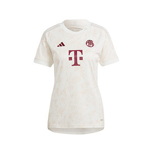 Camiseta adidas 3a Bayern Kane mujer 2023 2024 - Camiseta tercera equipación adidas de mujer del Bayern de Múnich de Harry Kane 2023 2024 - blanca