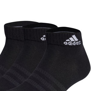 Pack calcetines tobilleros adidas finos 3 pares - Pack de 3 calcetines tobilleros adidas finos - negros