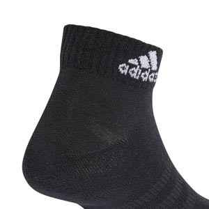 Pack calcetines tobilleros adidas finos 3 pares - Pack de 3 calcetines tobilleros adidas finos - blanco, negro