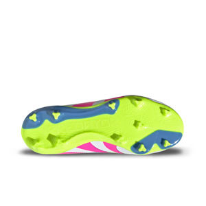 adidas Predator League LL FG/MG J - Botas de fútbol infantiles sin cordones adidas FG/MG para césped artificial - blancas
