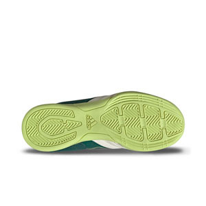 adidas Top Sala Competition J - Zapatillas de fútbol sala infantiles de piel adidas suela lisa IN - verdes, blancas