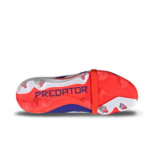 adidas Predator Elite FT FG J - Botas de fútbol infantiles adidas FG con lengüeta para césped natural o artificial de última generación - blancas