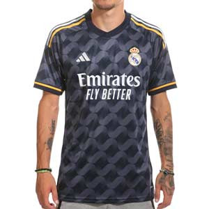 Camiseta adidas 2a Real Madrid Tchouameni 2023 2024 - Camiseta segunda equipación adidas de Tchouameni del Real Madrid CF 2023 2024 - azul marino