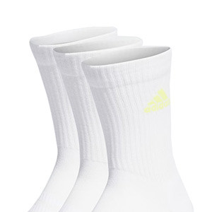 Pack calcetines adidas Sportswear acolchados 3 pares - Pack de 3 calcetines acolchados de media caña adidas - blancos