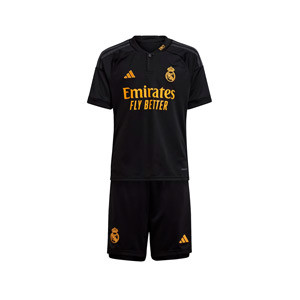 Equipación adidas 3a Real Madrid Modric niño 2023 2024 - Conjunto infantil tercera equipación adidas de Modric del Real Madrid CF 2023 2024 - negro