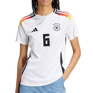 Camiseta adidas Alemania mujer Kimmich 2024 - Camiseta para mujer de la primera equipación de Kimmich adidas de la selección alemana 2024 - blanca