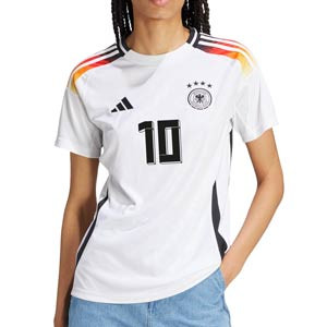 Camiseta adidas Alemania mujer Musiala 2024 - Camiseta para mujer de la primera equipación de Musiala adidas de la selección alemana 2024 - blanca