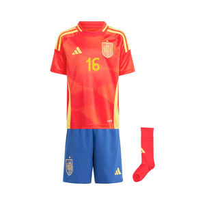 Conjunto auténtico adidas España niño Rodrigo 2024 - Conjunto infantil auténtico de la primera equipación adidas de España de Rodrigo 2024 - roja